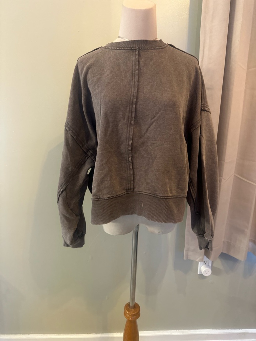 next Taupe Washed Teddy Jacket
